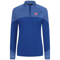 Chicago Cubs Levelwear Women's Classic Stripes Insignia 2.0 Raglan Quarter-Zip Top Royal