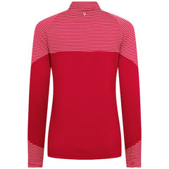 Cincinnati Reds Levelwear Women's Classic Stripes Insignia 2.0 Raglan Quarter-Zip Top Red