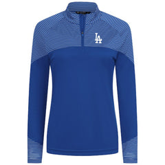 Los Angeles Dodgers Levelwear Women's Classic Stripes Insignia 2.0 Raglan Quarter-Zip Top Royal