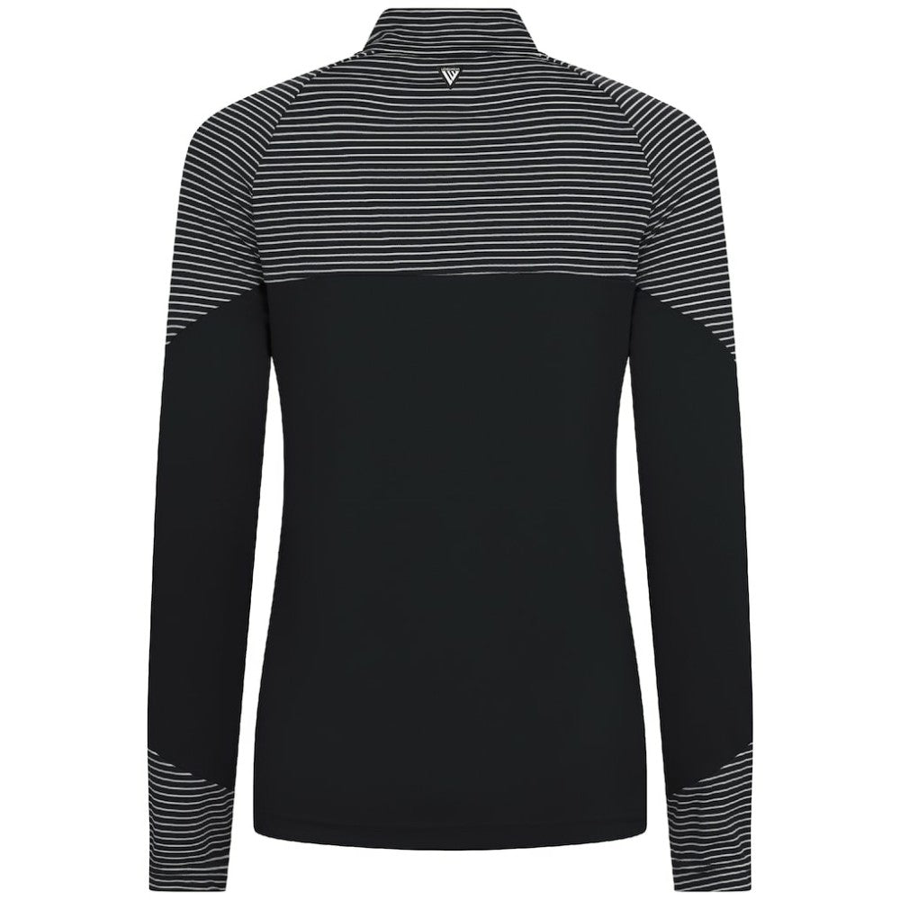 San Diego Padres Levelwear Women's Classic Stripes Insignia 2.0 Raglan Quarter-Zip Top Black