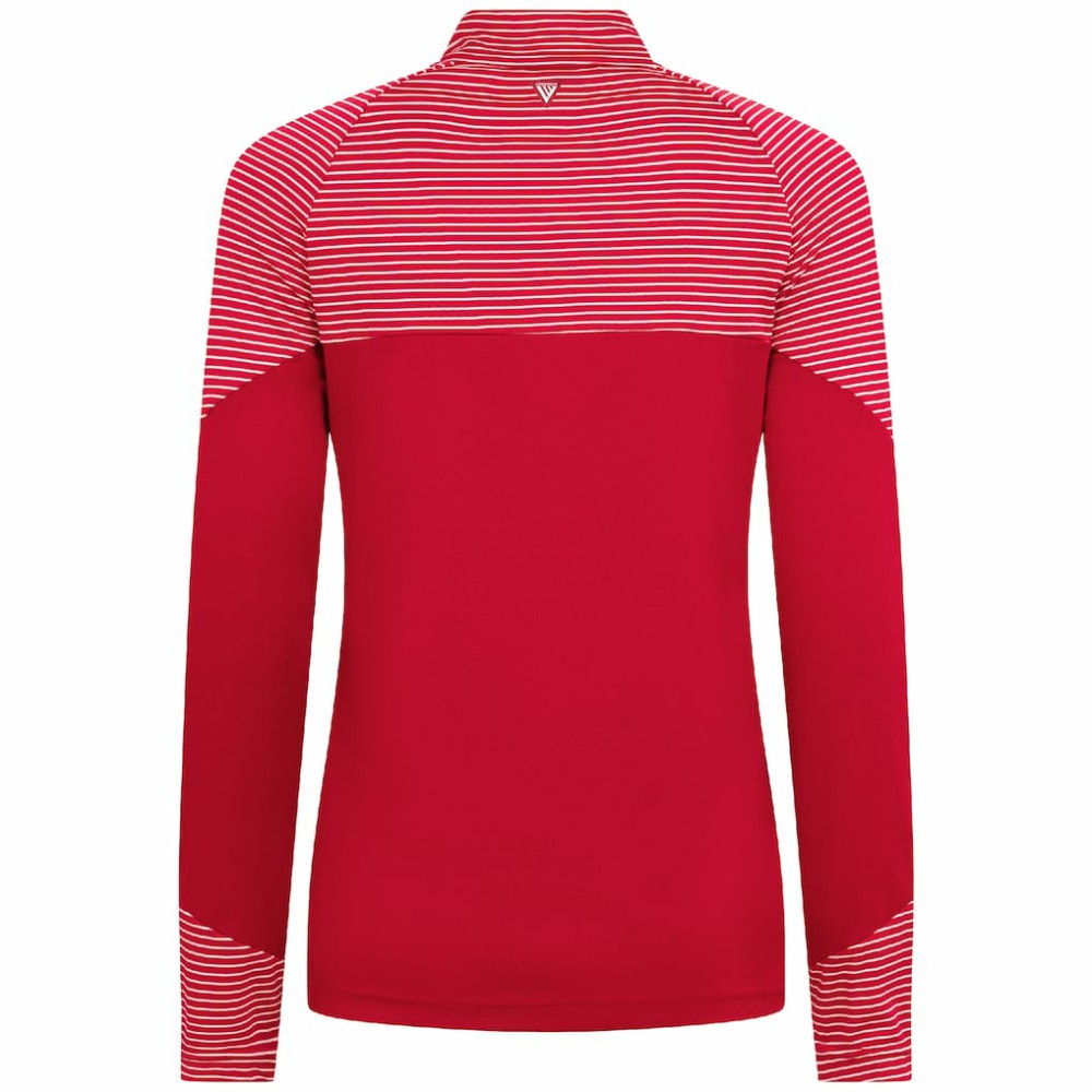 Los Angeles Angels Levelwear Women's Classic Stripes Insignia 2.0 Raglan Quarter-Zip Top Red