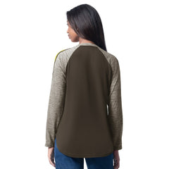 San Diego Padres G-III 4Her by Carl Banks Women's Top Dog Raglan Long Sleeve V-Neck T-Shirt Brown