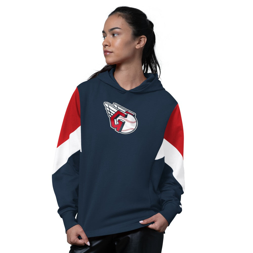 Cleveland Guardians Starter Women's Scrimmage Pullover Hoodie Navy