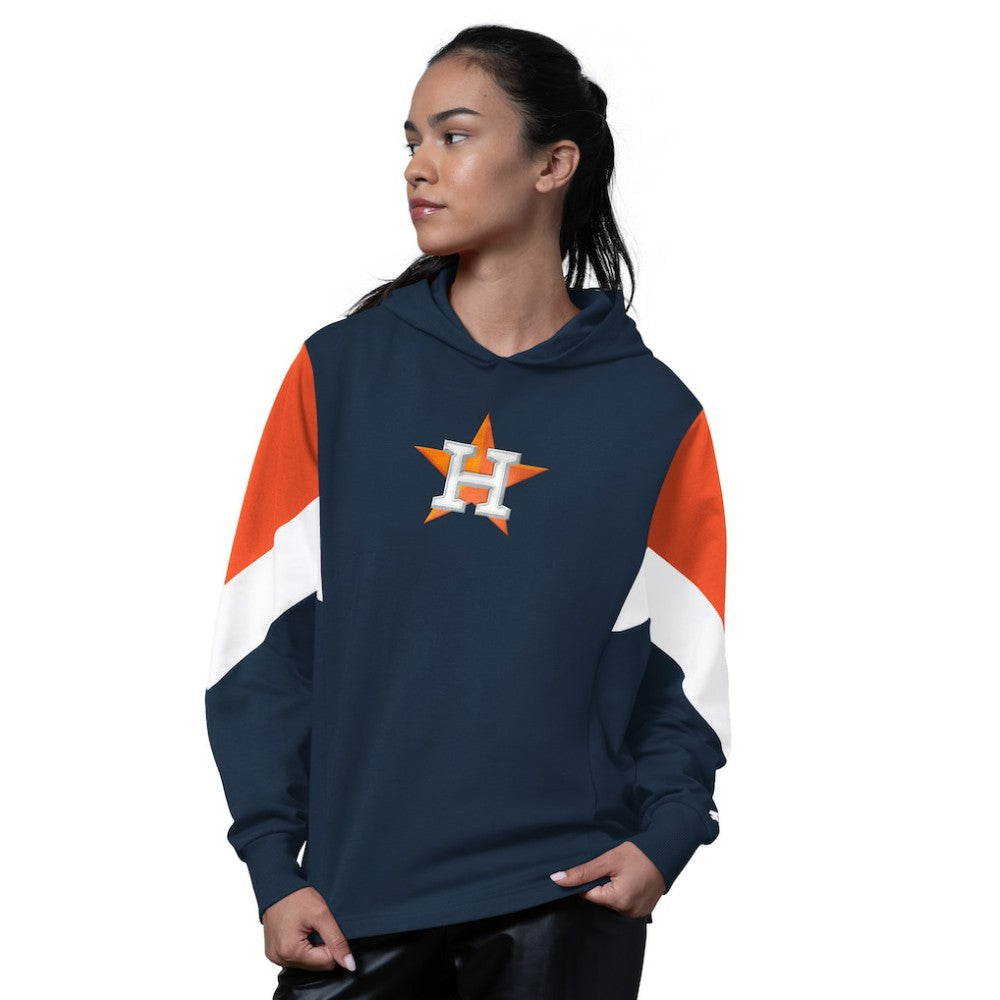 Houston Astros Starter Women's Scrimmage Pullover Hoodie Navy