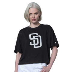 San Diego Padres Starter Women's Holy Grail Boxy Cropped T-Shirt Black