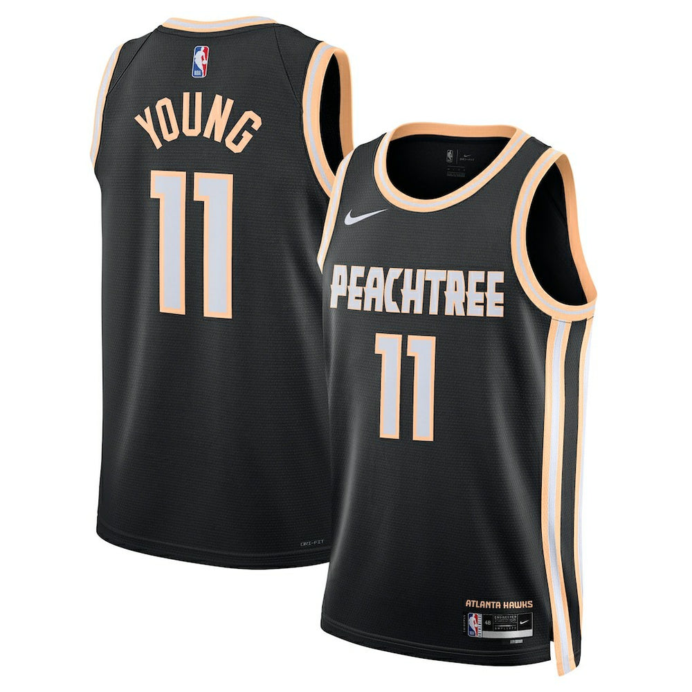 Trae Young Atlanta Hawks Unisex 2025/26 Swingman Jersey - Black - City Edition