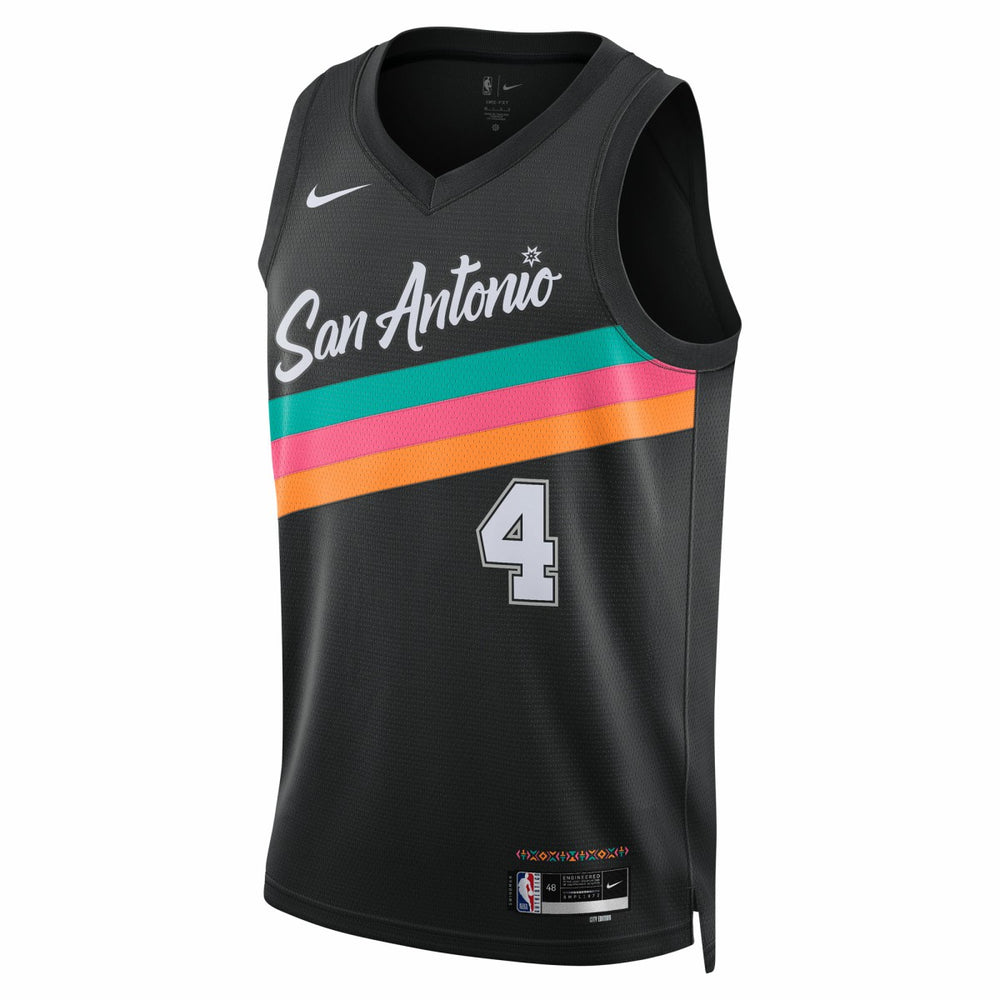 De'Aaron Fox San Antonio Spurs Unisex 2025/26 Swingman Jersey - Black - City Edition