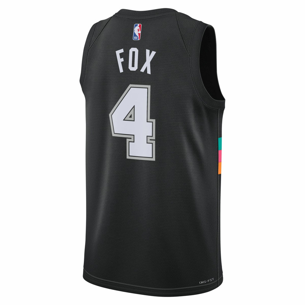 De'Aaron Fox San Antonio Spurs Unisex 2025/26 Swingman Jersey - Black - City Edition