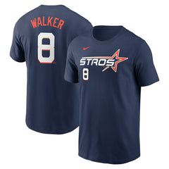 Christian Walker Houston Astros 2025 City Connect Fuse Name & Number T-Shirt Navy | Nike