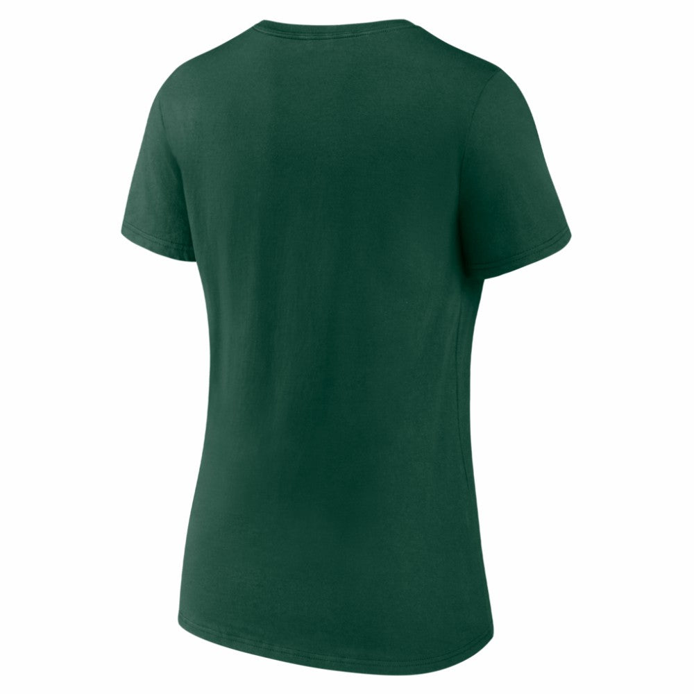 Athletics Women's Logo V-Neck T-Shirt Green