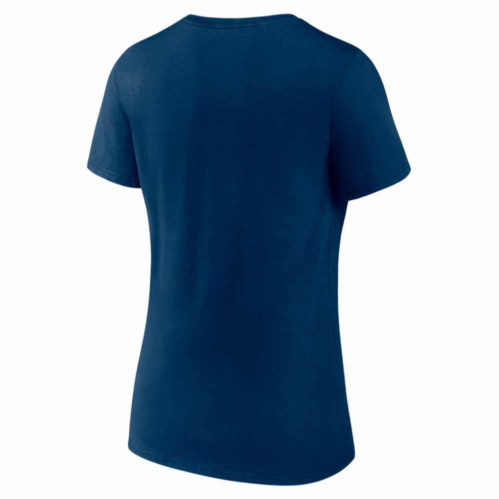 Seattle Mariners Women's Logo V-Neck T-Shirt Navy