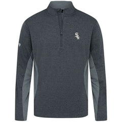 Chicago White Sox Levelwear Waffle Insignia 2.0 Quarter-Zip Pullover Heather Black