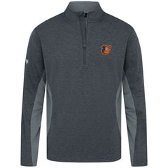 Baltimore Orioles Levelwear Waffle Insignia 2.0 Quarter-Zip Pullover Heather Black
