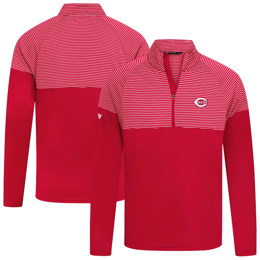 Cincinnati Reds Levelwear Classic Stripes Insignia 2.0 Pullover Red