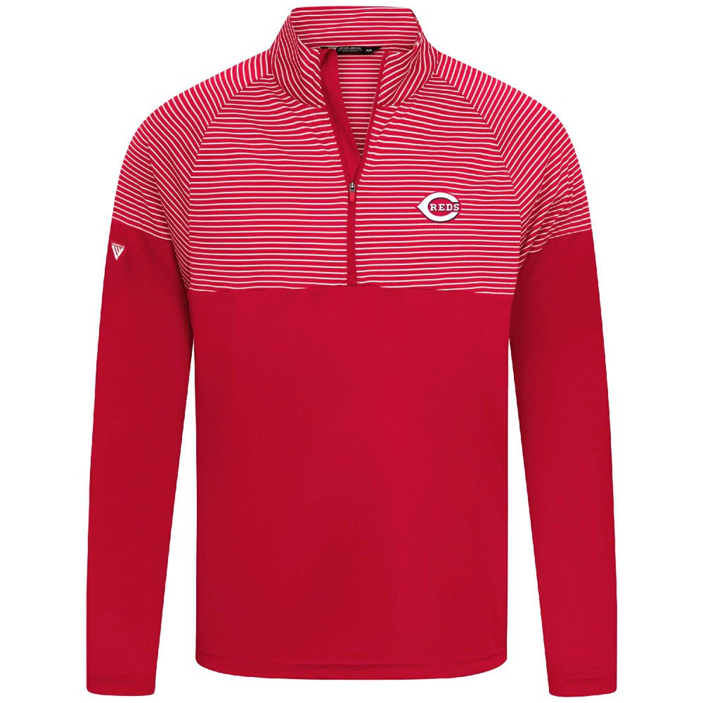 Cincinnati Reds Levelwear Classic Stripes Insignia 2.0 Pullover Red