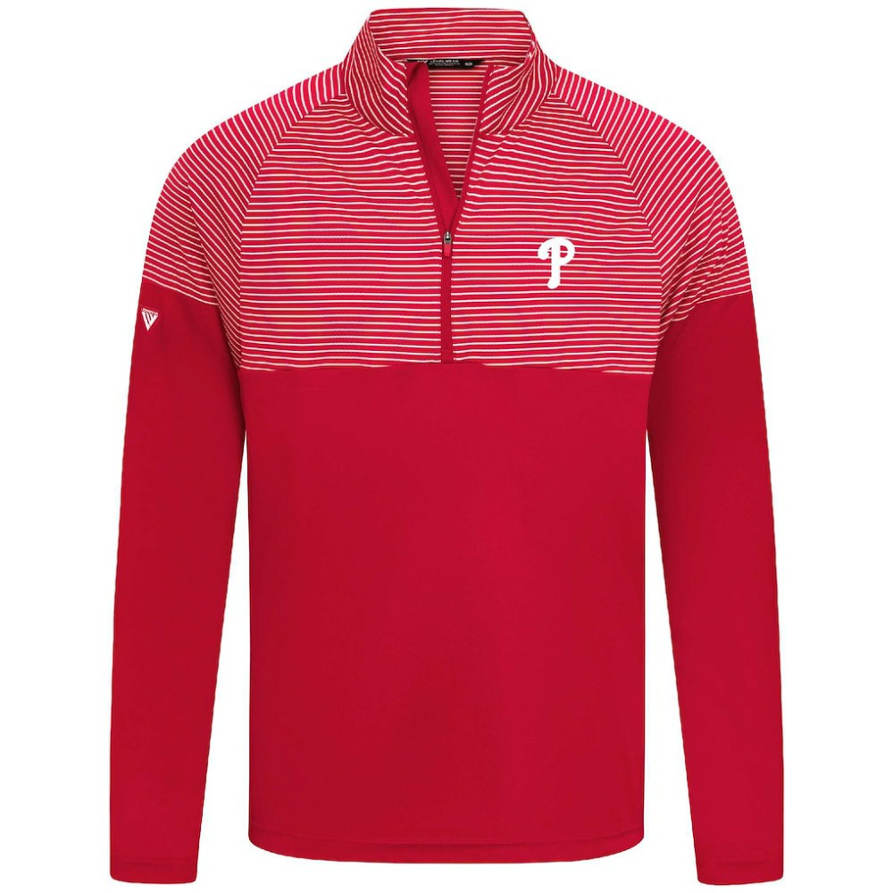 Philadelphia Phillies Levelwear Classic Stripes Insignia 2.0 Pullover Red