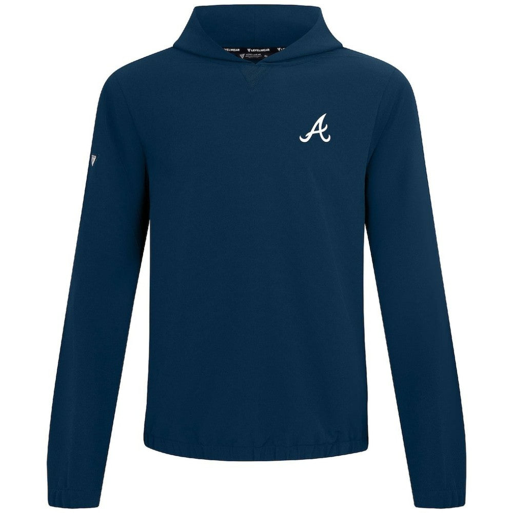 Atlanta Braves Levelwear Action Insignia 2.0 Pullover Hoodie Navy