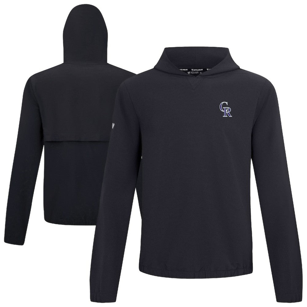 Colorado Rockies Levelwear Action Insignia 2.0 Pullover Hoodie Black