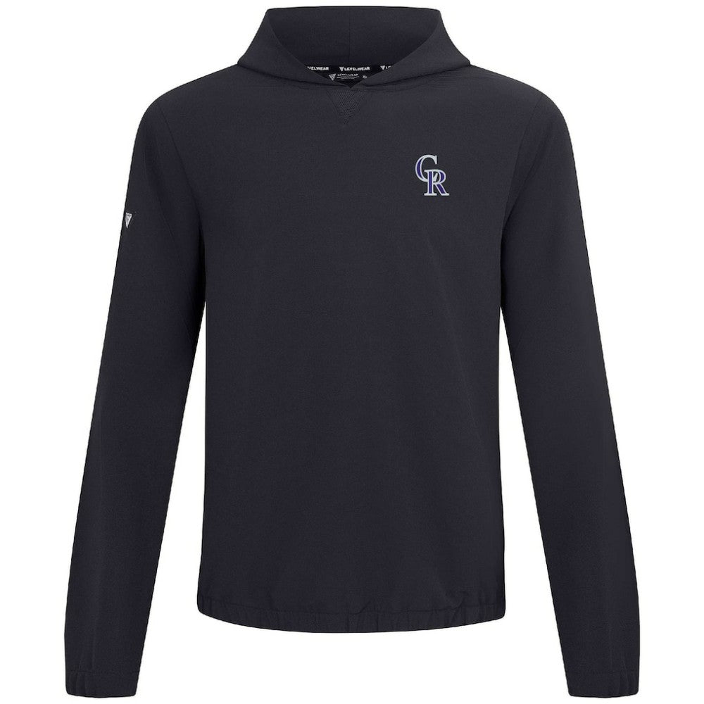 Colorado Rockies Levelwear Action Insignia 2.0 Pullover Hoodie Black