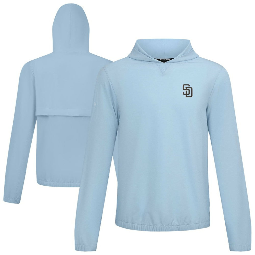 San Diego Padres Levelwear Action Insignia 2.0 Pullover Hoodie Light Blue