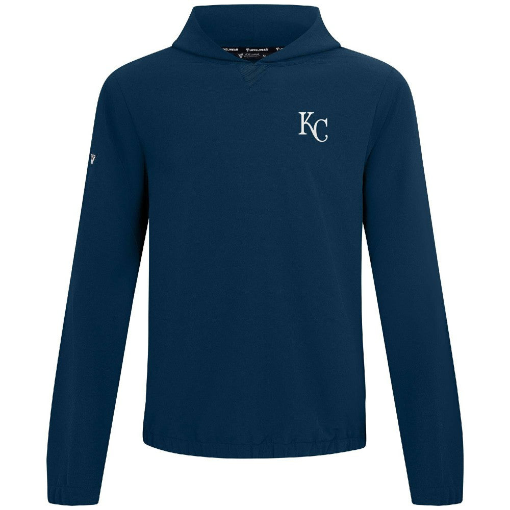 Kansas City Royals Levelwear Action Insignia 2.0 Pullover Hoodie Navy