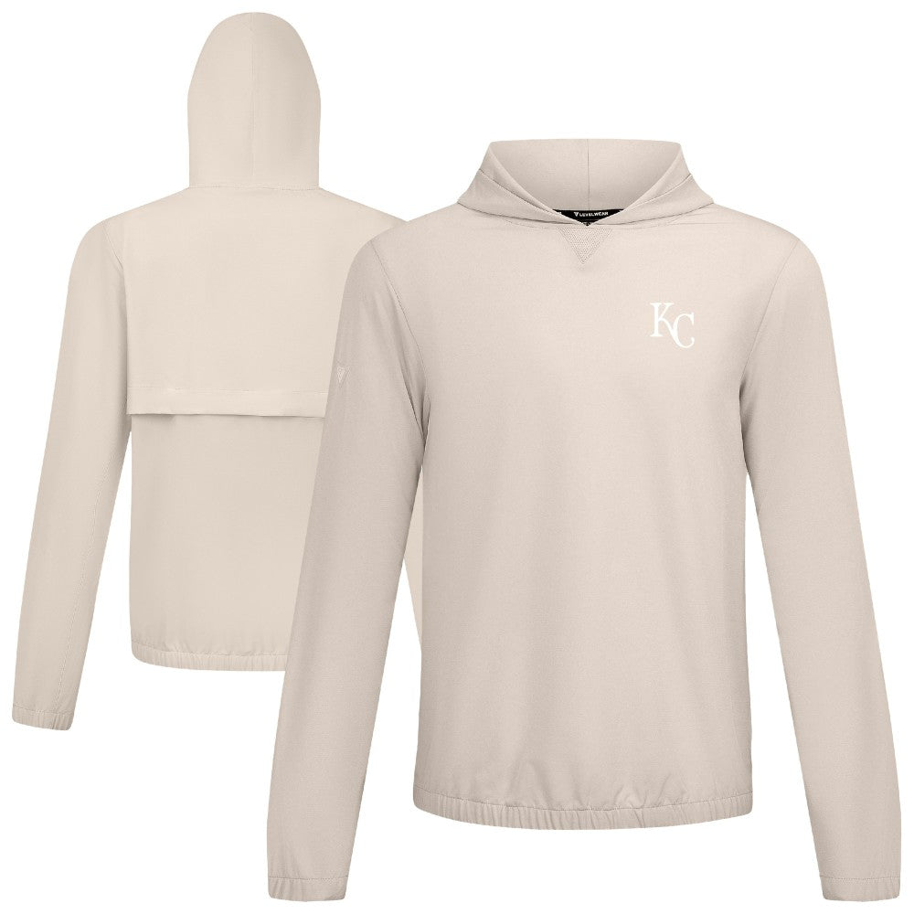 Kansas City Royals Levelwear Action Insignia 2.0 Pullover Hoodie Khaki