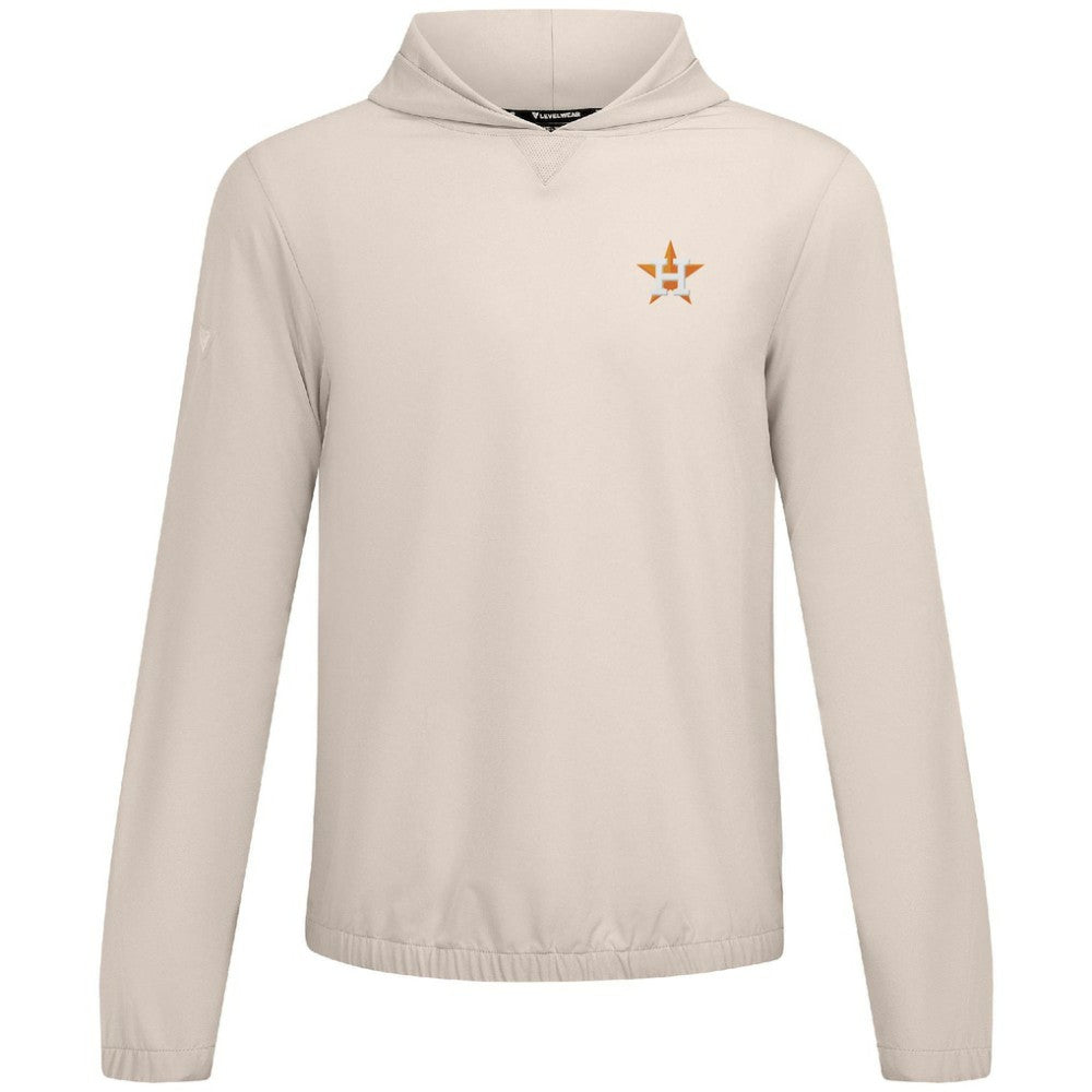 Houston Astros Levelwear Action Insignia 2.0 Pullover Hoodie Khaki