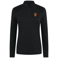 San Francisco Giants Levelwear Women's Power Insignia 2.0 Quarter-Zip Pullover Top Black