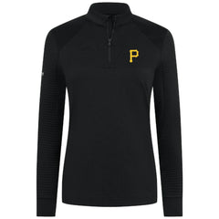 Pittsburgh Pirates Levelwear Women's Power Insignia 2.0 Quarter-Zip Pullover Top Black