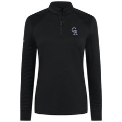 Colorado Rockies Levelwear Women's Power Insignia 2.0 Quarter-Zip Pullover Top Black