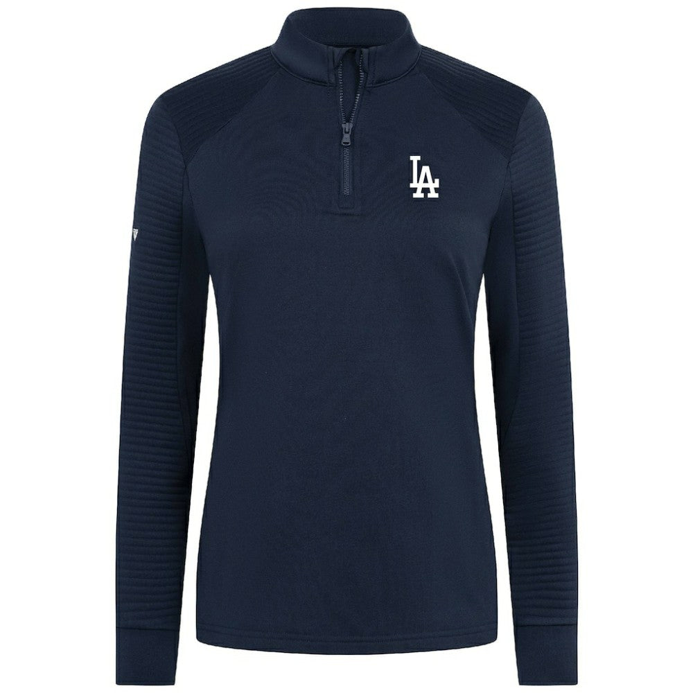 Los Angeles Dodgers Levelwear Women's Power Insignia 2.0 Quarter-Zip Pullover Top Navy