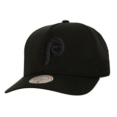 Philadelphia Phillies Perfect Icon Pro Pinch Snapback Hat Black | Mitchell & Ness