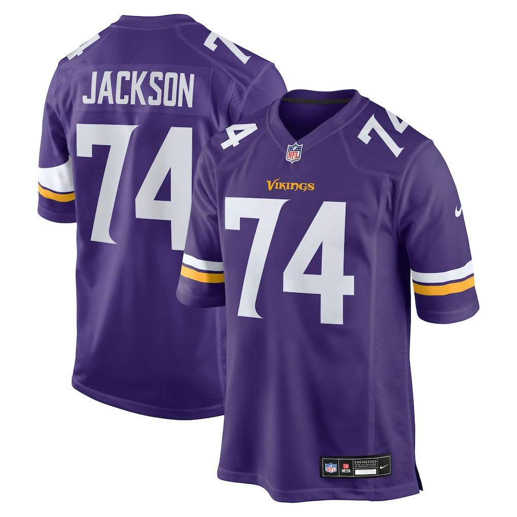 Donovan Jackson Minnesota Vikings 2025 NFL Draft First Round Pick Game Jersey - Purple