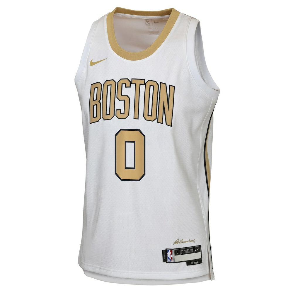 Jayson Tatum Boston Celtics Youth 2025/26 City Edition Swingman Jersey - White