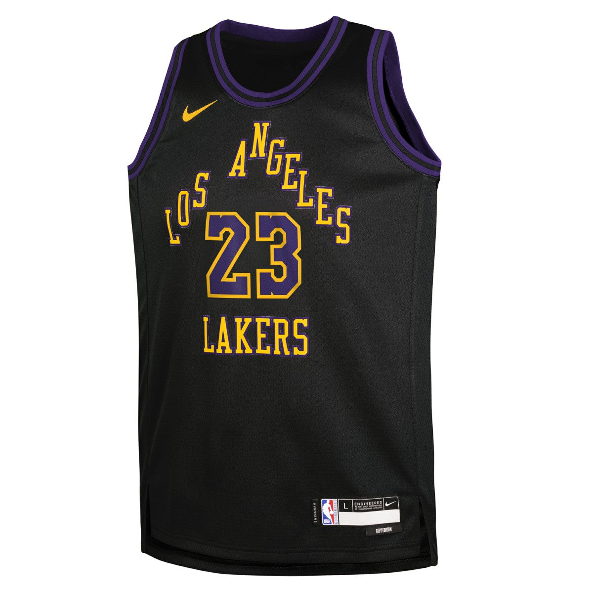 LeBron James Los Angeles Lakers Youth 2025/26 City Edition Swingman Jersey - Black