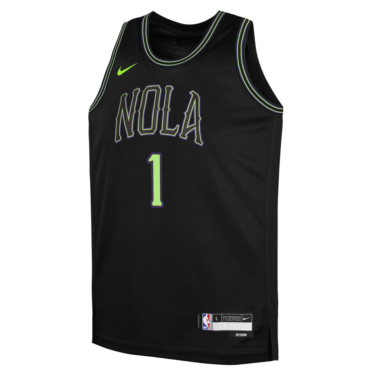Zion Williamson New Orleans Pelicans Youth 2025/26 City Edition Swingman Jersey - Black