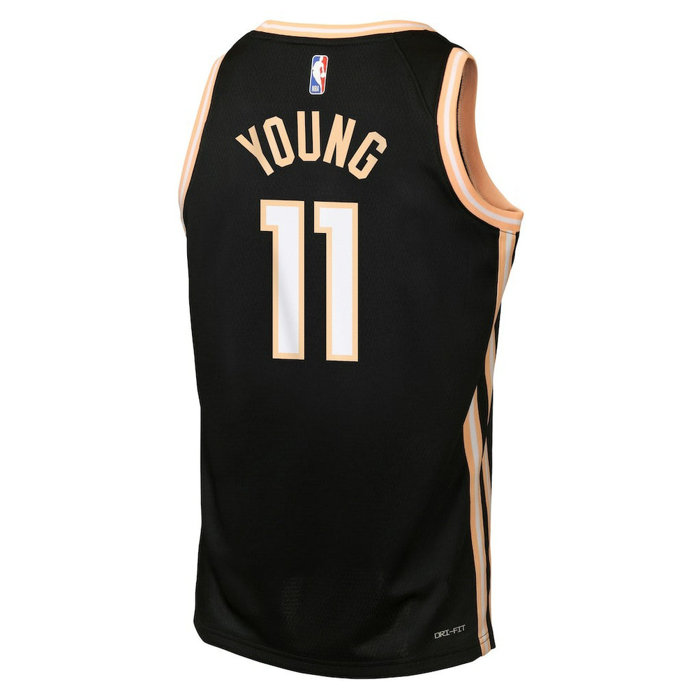 Trae Young Atlanta Hawks Youth 2025/26 City Edition Swingman Jersey - Black