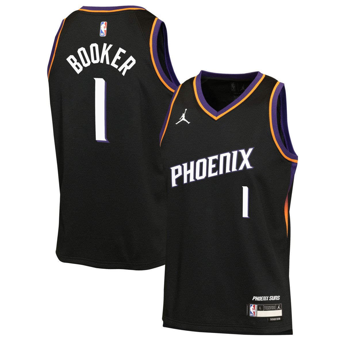 Devin Booker Phoenix Suns Jordan Brand Youth Swingman Jersey - Statement Edition - Black online
