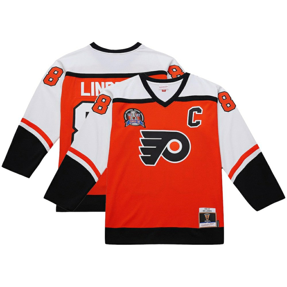 Eric Lindros Philadelphia Flyers Mitchell & Ness Big & Tall 1996-97 Blue Line 2.0 Jersey Orange