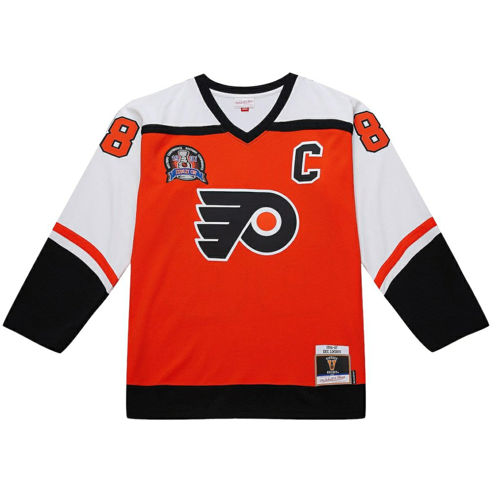 Eric Lindros Philadelphia Flyers Mitchell & Ness Big & Tall 1996-97 Blue Line 2.0 Jersey Orange