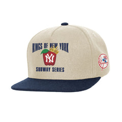New York Yankees Subway Series Matchup Pro Pinch Snapback Cream | Mitchell & Ness