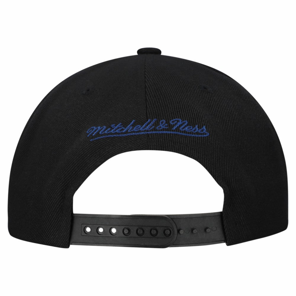 Tampa Bay Lightning Mitchell & Ness Retro Script Colorblock Snapback Hat Black