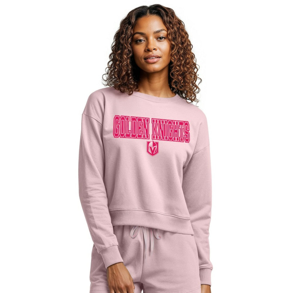 Vegas Golden Knights Concepts Sport Women's Tonal Pullover Sweatshirt Pink