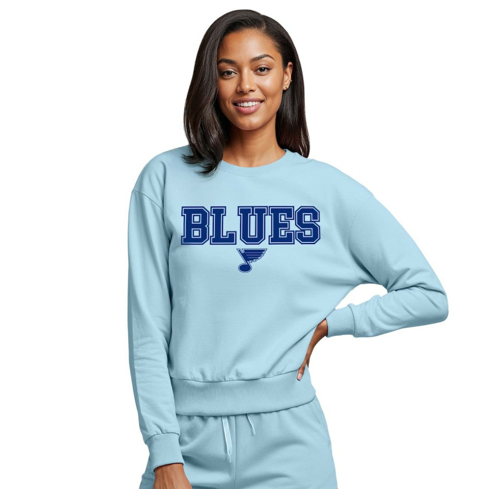 St. Louis Blues Concepts Sport Women's Tonal Pullover Sweatshirt Light Blue