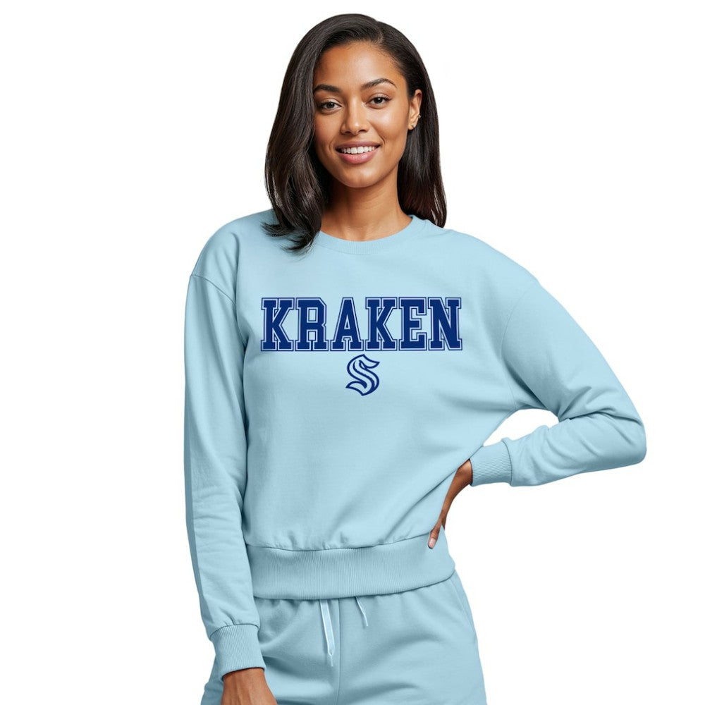 Seattle Kraken Concepts Sport Women's Tonal Pullover Sweatshirt Light Blue