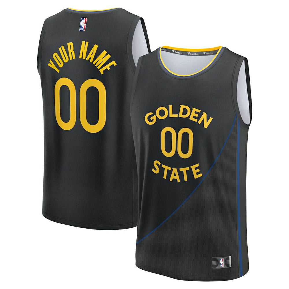 Golden State Warriors Youth Fast Break Custom Replica Jersey sale - Black sale - Statement Edition