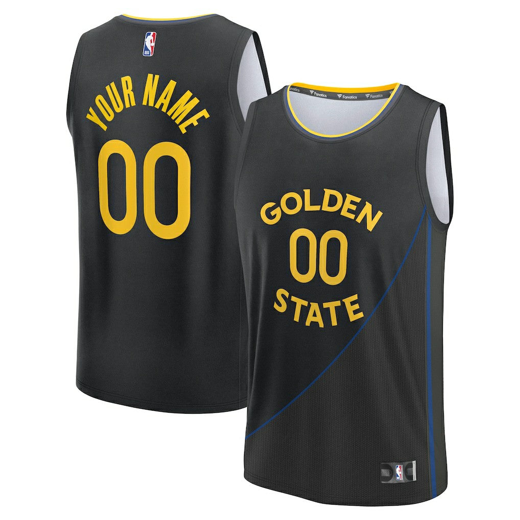 Golden State Warriors Youth Fast Break Custom Replica Jersey sale - Black sale - Statement Edition