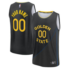 Golden State Warriors Youth Fast Break Custom Replica Jersey sale - Black sale - Statement Edition