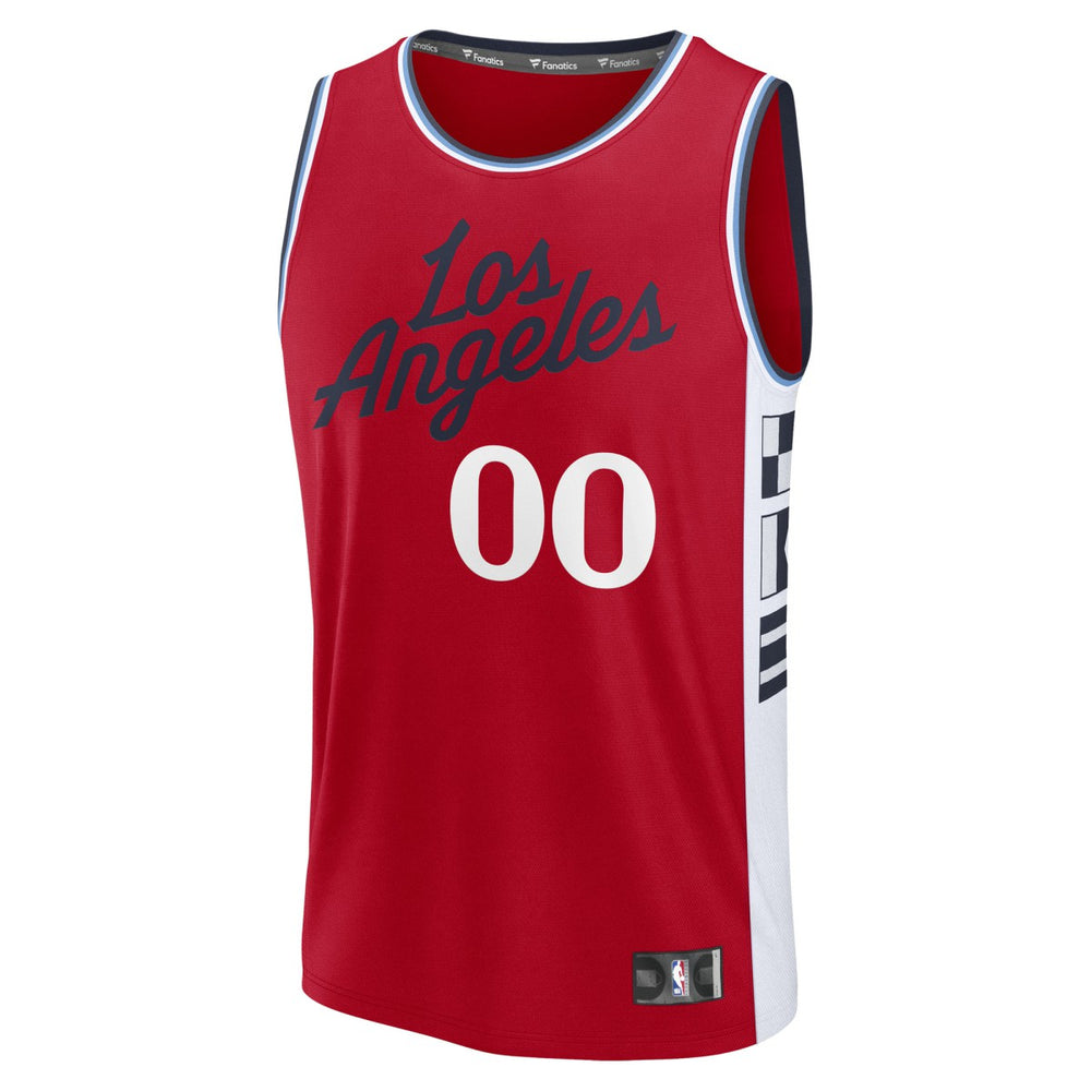 LA Clippers Youth Fast Break Custom Replica Jersey - Red - Statement Edition