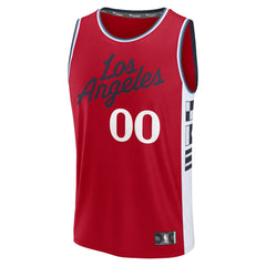 LA Clippers Youth Fast Break Custom Replica Jersey - Red - Statement Edition